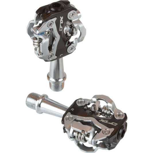 Xlc Pedaal Atb Spd Dubbel Aluminium Zwart/Silver Stel Pds15 - Le Coq Wielerartikelen