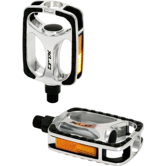 Xlc Pedaal Comfort Anti Aluminium/Pvc Silver/Zwart Stel Pdc03 - Le Coq Wielerartikelen