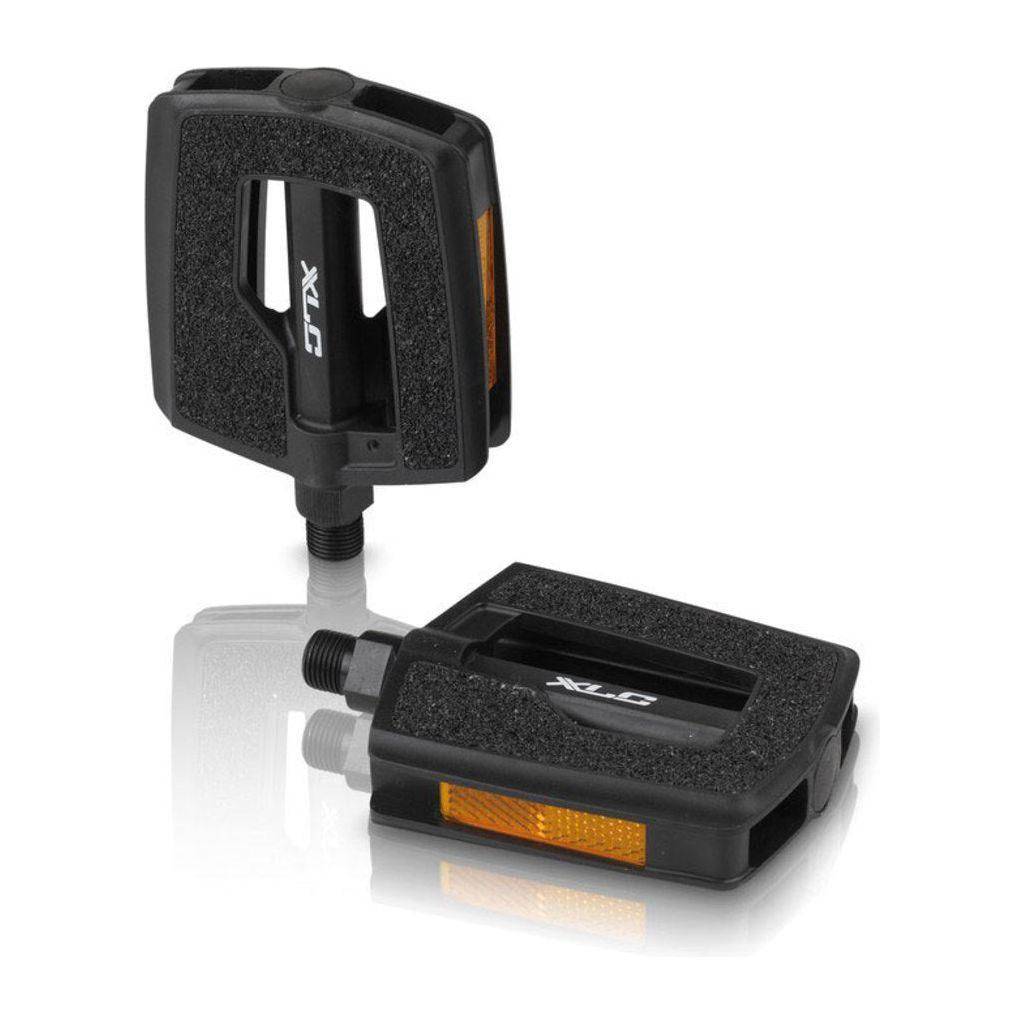 Zwarte XLC Comfort Grip PVC pedaal voor stadsfiets en elektrische fiets, stevige trapper met comfortabele grip