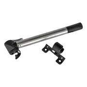 XLC Alpha Mini handpomp van aluminium in zilver met DV, SV en AV ventielen, compacte minipomp voor fietsen.