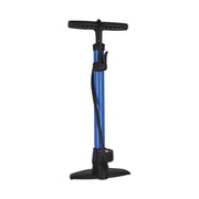XLC vloerpomp Delta Pu-S07 met handgreep en voetpompfunctie, geschikt voor fietsen en banden, zwart en robuust ontwerp