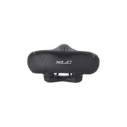 Zwart XLC Viale El City Sa-V04 unisex stadsfietszadel op een comfortabele fiets, geschikt voor stads- en e-bike gebruik.