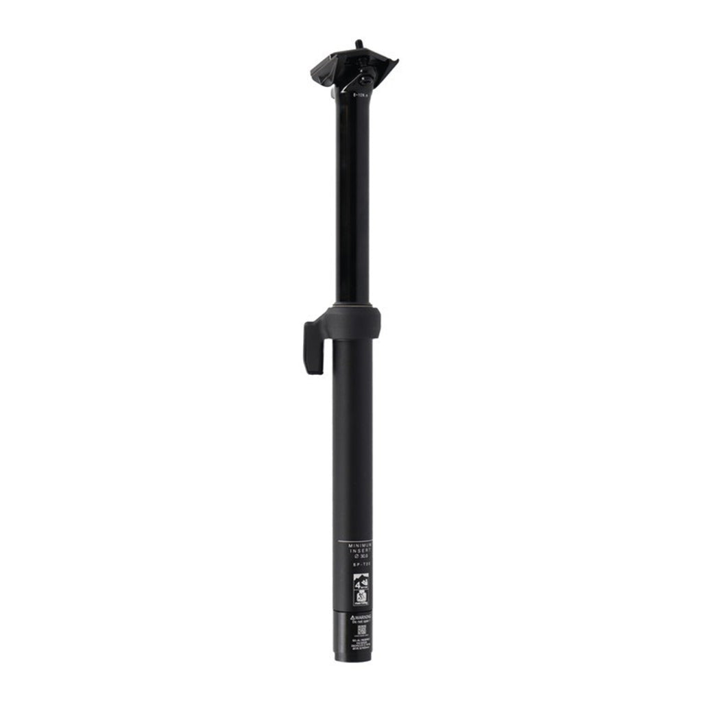 Zadelpen XLC SP-T20 Dropper Remote in zwart, aluminium, met bedieningsknop voor verlaagbare zadelpen op fiets