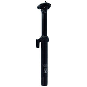Zwarte aluminium XLC Sp-S13 verende dropper zadelpen met bedieningsremote voor mountainbikes.