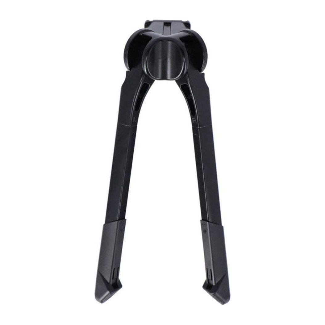 Zwarte XLC standaard 26" KS-D05 tweepoot, 275mm lang, voor fiets met twee poten, zichtbaar vanaf de zijkant