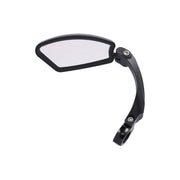 Zwarte XLC MR-K10 verstelbare fietsspiegelt met strop voor 21-26mm stuur, zichtbaar in de afbeelding.