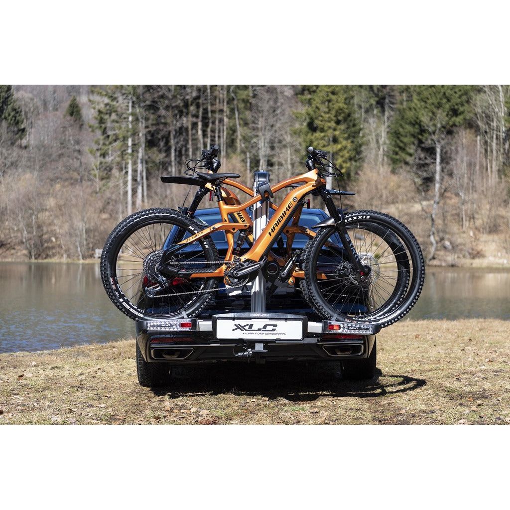 XLC Fietsendrager Almada Work-E VC-C07 2 Fietsen 7/13-polig Opklapbaar Led Kantelbaar Zwart/Zilver - Le Coq Wielerartikelen