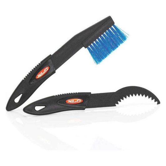 XLC Reinigingsset TO-S55 Cassette Schraper en Borstel 2 Delig Zwart/Blauw - Le Coq Wielerartikelen