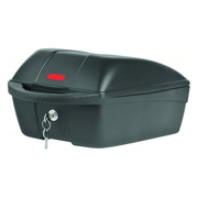 Zwarte Polisport Luxe Topkoffer 11 l schoudertas met vaste montage, geschikt voor veilig vervoer en dagelijks gebruik.
