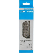 Shimano CN-HG60 ketting voor 11-speed fietsen met quick link, geschikt voor racefietsen en mountainbikes.