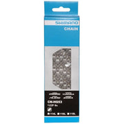 Shimano HG53 9-speed ketting met 116 schakels, geschikt voor fiets, zichtbaar in de afbeelding