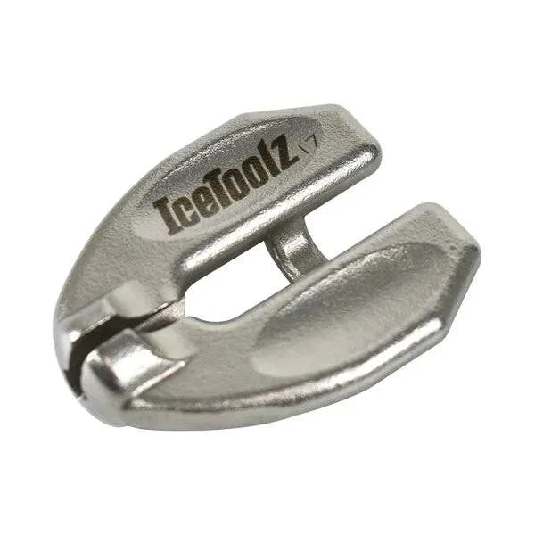 Spaaknippelsleutel Icetoolz 08C5 Ergo Rvs, stevig spaakgereedschap voor fietsreparaties, zwart met ergonomisch handvat