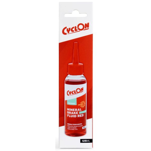 CyclOn mineral remvloeistof voor schijfremmen, 125 ml, geschikt voor minerale remsystemen, helder en vloeibaar in een fles
