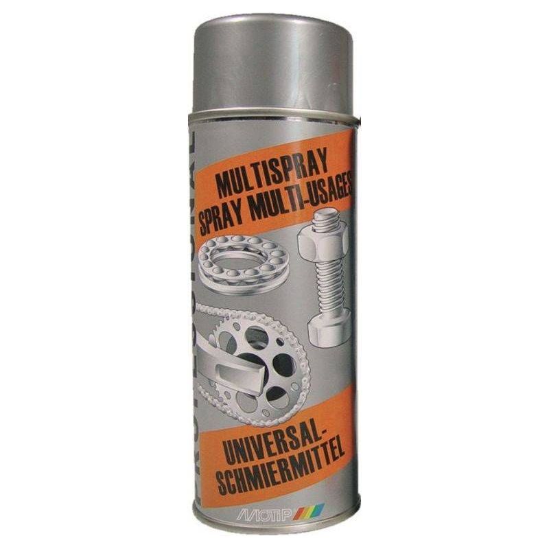 Motip Multispray Technisch smeermiddel in sprayfles van 400 ml, geschikt voor het smeren en beschermen van verschillende onderdelen