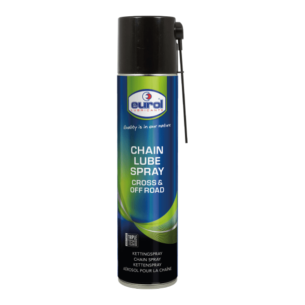 Eurol Cross & Off-Road kettingspray in 400 ml spuitbus, reinigingsmiddel voor fietskettingen en off-road voertuigen