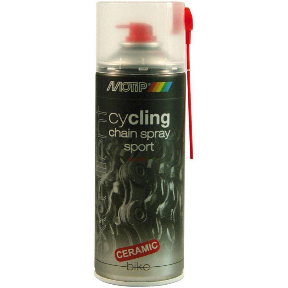 Motip Cycling Kettingspray Sport 400ml, kettingleger voor fiets, smeermiddel en onderhoudsproduct voor fietskettingen.