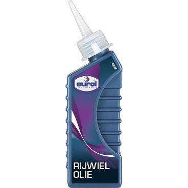 Eurol rijwielolie in 100ml fles, geschikt voor smering en onderhoud van fietsen, zichtbaar in de afbeelding.