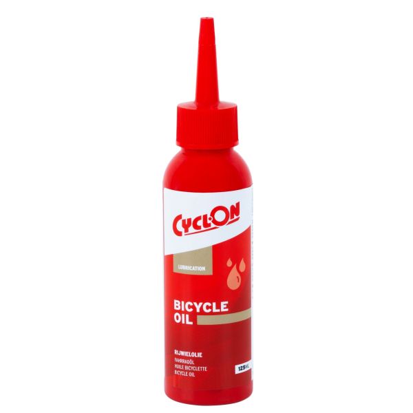 CyclOn rijwielolie waterafstotend smeermiddel in 100 ml fles, geschikt voor fietskettingen en lagers