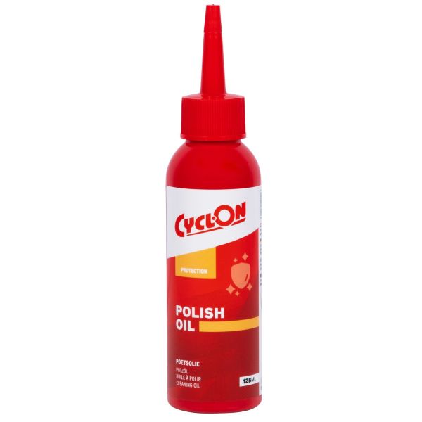CyclOn Polish Oil smeermiddel in 125 ml druppelflacon voor het onderhouden van fietsen en metalen onderdelen.