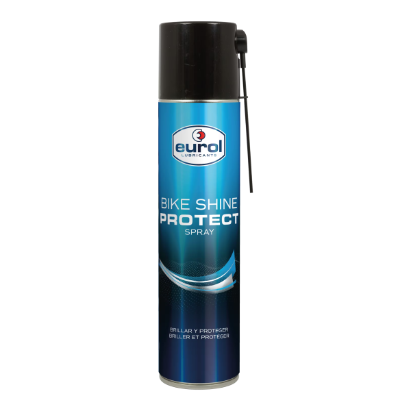Eurol Bike-Shine Protectspray 400ml, smeermiddel voor fietsen, met glans en bescherming, in een sprayfles.