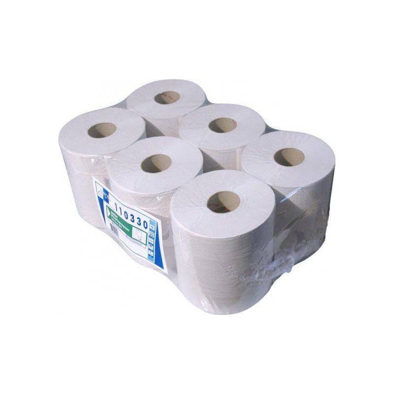 Poetspapier Euro Naturel Wit Midirollen - 300 Meter X 20Cm (6 Stuks) - Le Coq Wielerartikelen