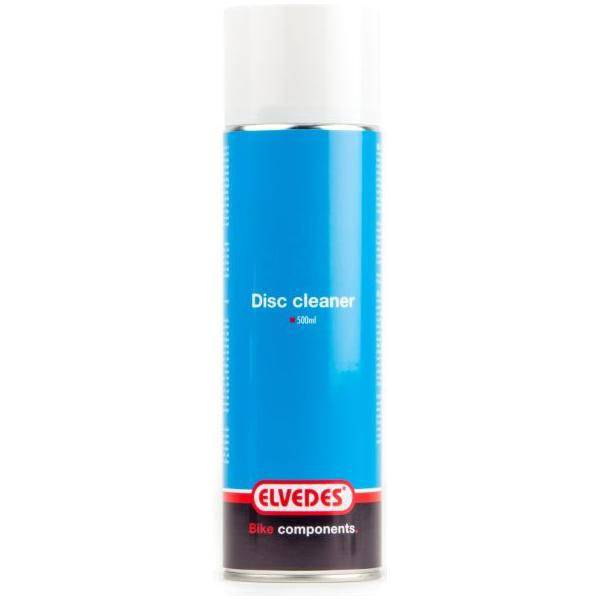 Elvedes Remschijfreiniger Disc Cleaner in een fles van 500 ml, wordt gebruikt voor het schoonmaken van schijfremmen.