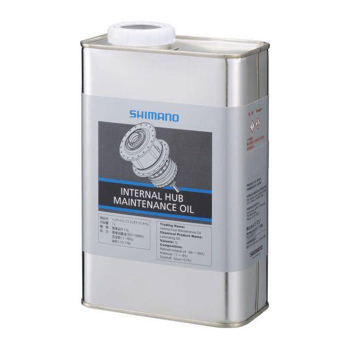 Shimano fietsreiniger naafolie 1 liter blik, sprayfles voor het reinigen van fietsonderdelen en naafkasten