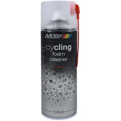Foamcleaner van Motip in een sprayfles van 400 ml, geschikt voor reiniging en onderhoud van diverse oppervlakken.