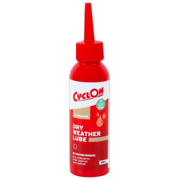 CyclOn DRY Weather Lube 125 ml droog smeermiddel in druppelflacon, geschikt voor fiets- en machineonderdelen