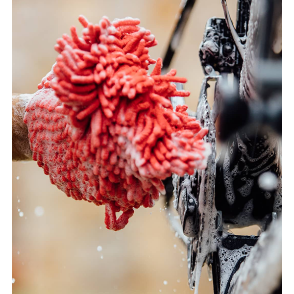 CyclOn Mikrofaser Waschhandschuh Reinigungshandschuh - Rot