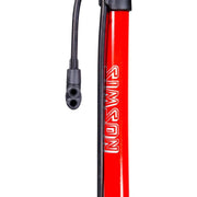 Simson vloerpomp Hogedrukpomp met manometer, stevige metalen basis en drukmeter voor waterdrukcontrole.