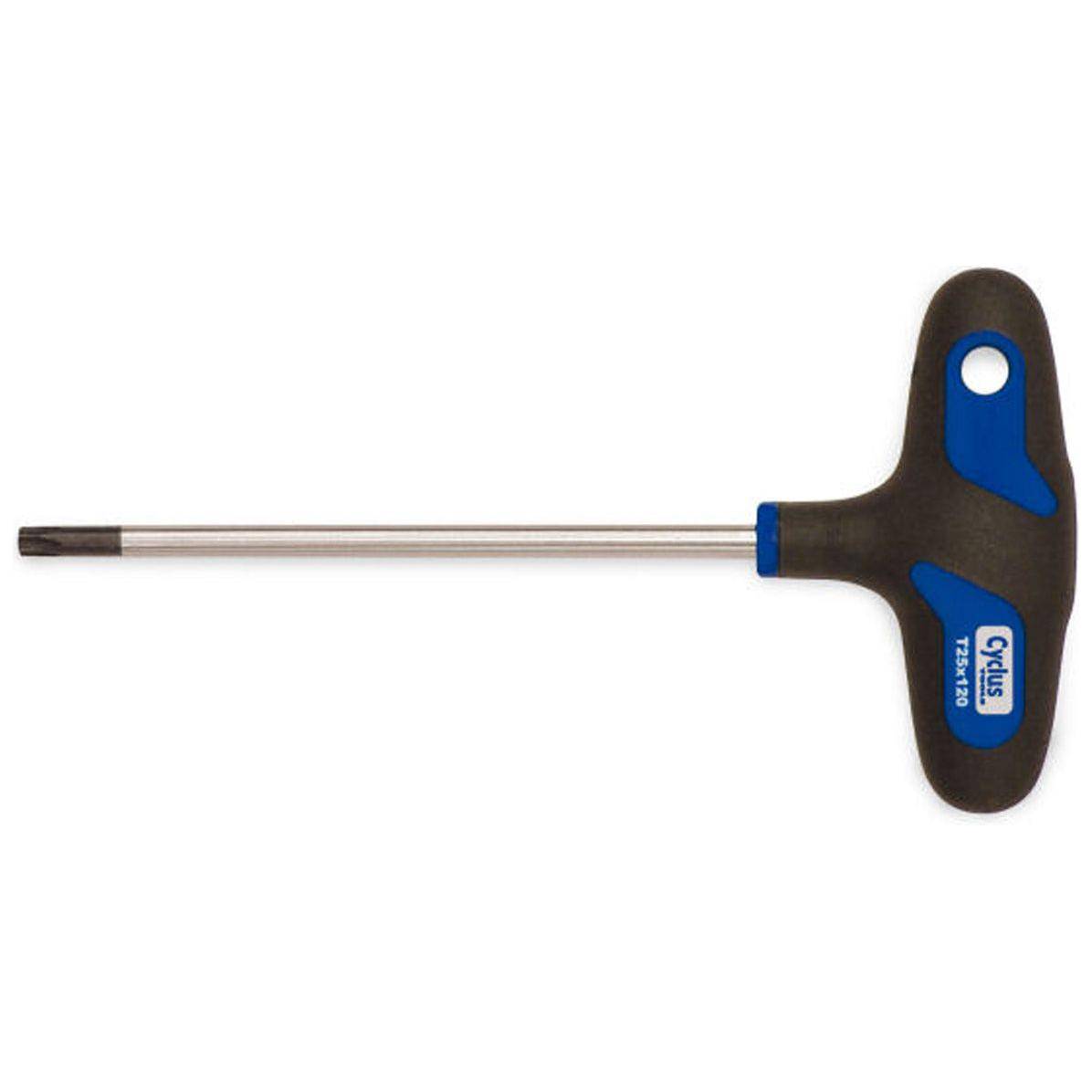 Inbussleutel Cyclus Torx 25 met T-greep, 120 mm lengte, geschikt voor schroevendraaier toepassingen.