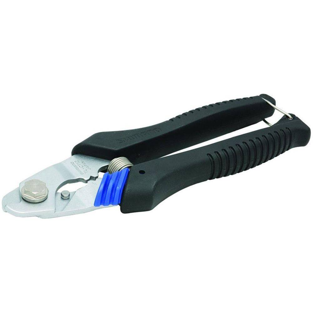Shimano TL-CT12 professionele kabelkniptang met ergonomisch handvat en snede voor precisie kabelwerk.