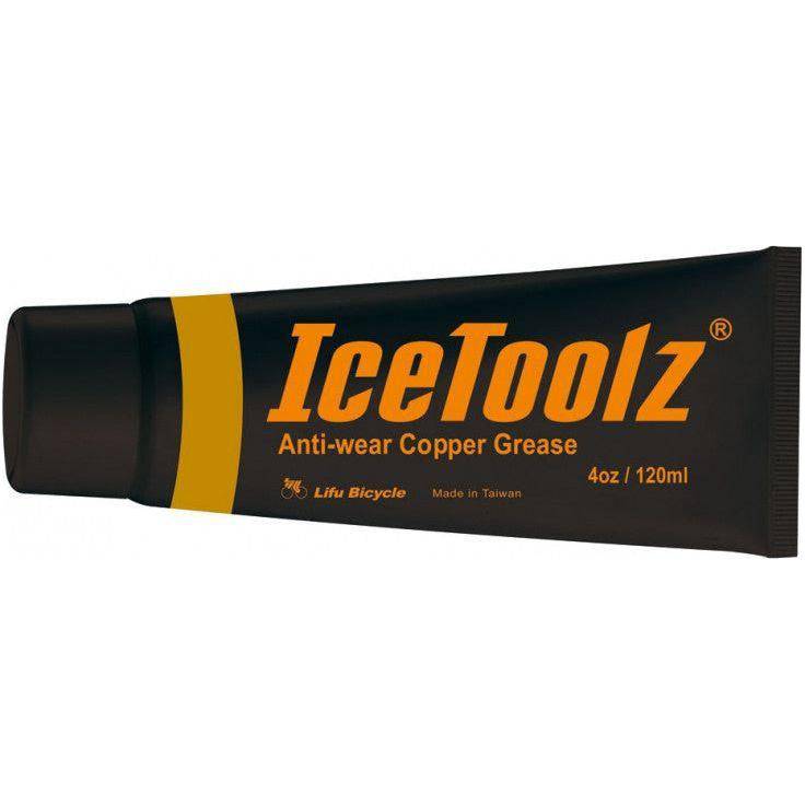 Kopervet tube C172 van Icetoolz, 120 ml, close-up van de metalen tube met label en inhoud zichtbaar.