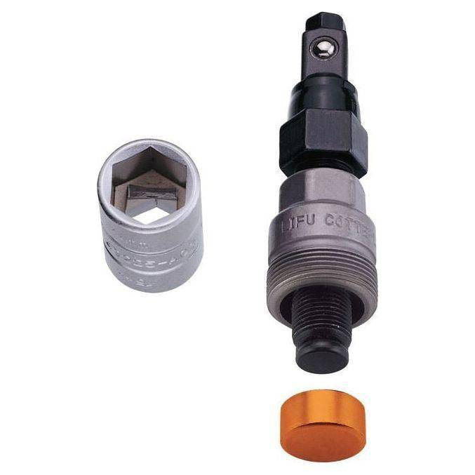 Icetoolz GRS LIFU Octalink crankstel en pedaal, geschikt voor fietsen, zichtbaar in de afbeelding.