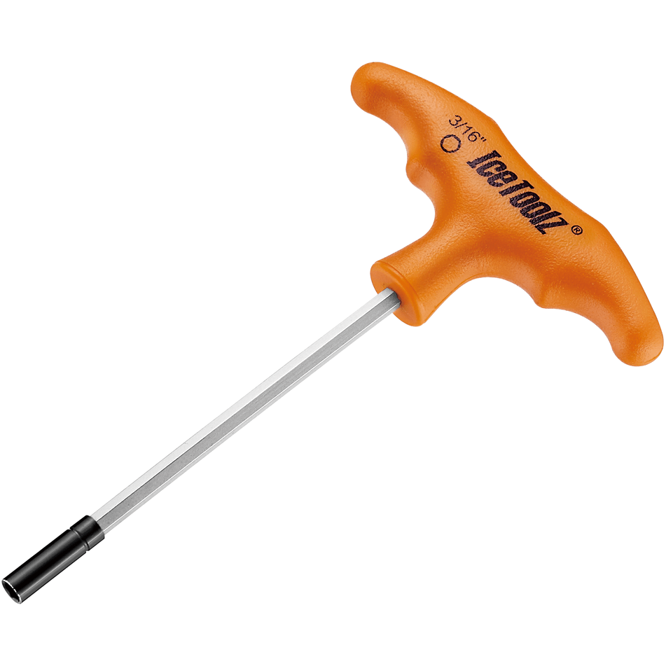 Icetoolz spaaknippelsleutel 12A7 voor 3/16" zeskantige spaken, geschikt voor fietsreparatie en onderhoud