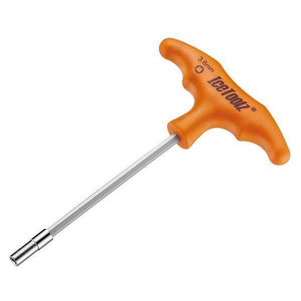 Icetoolz spaaknippelsleutel 12D7 voor 3,6 mm spaakgereedschap, zwart en compact, geschikt voor fietsen en wielreparaties