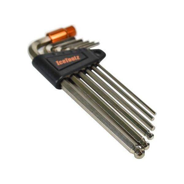 Inbussleutelset van Icetoolz, set met verschillende maten inbussleutels voor precisiewerk en reparaties.