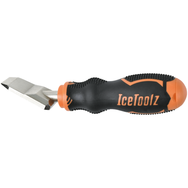 Remblokspreider van Icetoolz, richtgereedschap voor remzuigers en remblokken, zichtbaar met handvat en gereedschap op afbeelding.