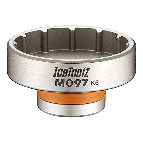 Trapassleutel 12 Tands Icetoolz M097, bracket en trapassleutel, zijaanzicht met details van de tanden en structuur.