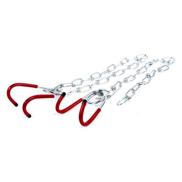 Twee Mirage ophanghaken aan ketting van 60 cm, metalen ophangingen voor bevestiging en ophangen.