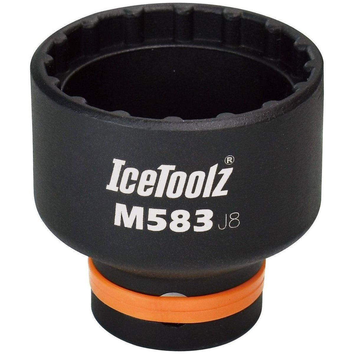Icetoolz M583 crankstelgereedschap voor Shimano Steps E6000, gebruikt voor het verwijderen en installeren van kettingbladen.