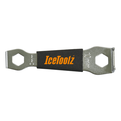 Icetoolz kettingbladboutsleutel 27P5 voor crankstel en pedalen, stevig gereedschap voor fietsonderhoud, zwart en compact design