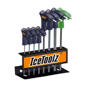 Inbussleutelset Icetoolz Twin Head met opbergstandaard, veelzijdige set voor schroevendraaiers en bevestigingswerkzaamheden