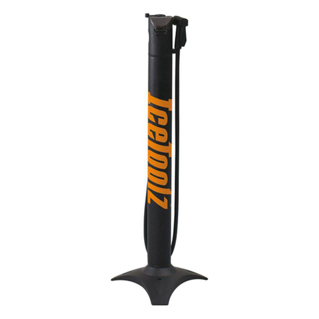 Zwarte Icetoolz hogedruk compressor 240A653 tubeless pomp met 106Psi/11.0 Bar voor autovluchten.