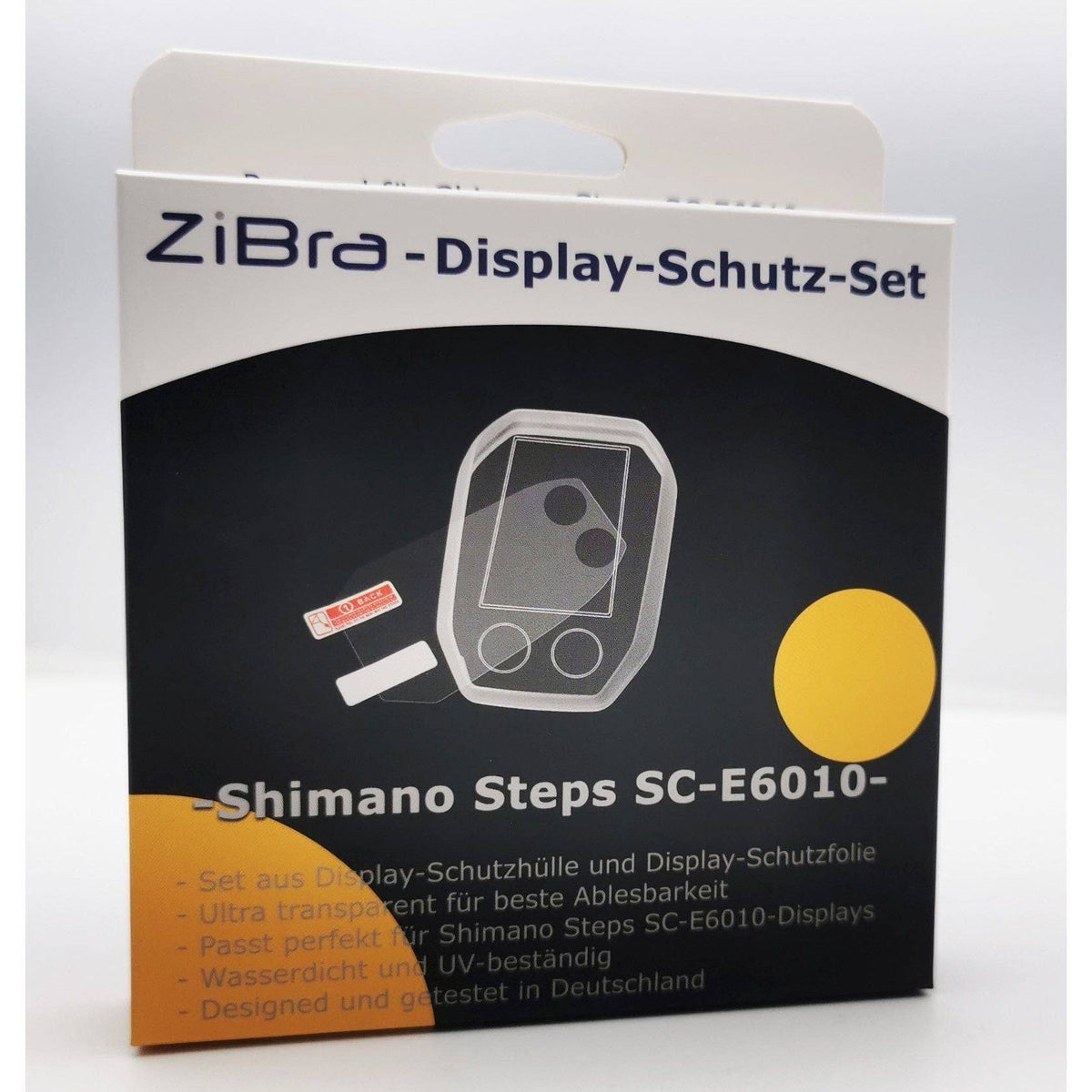 Zibra Shimano Steps SC-E 6010 displaybescherming voor telefoon of camera houder, zwart, stevig en duurzaam.