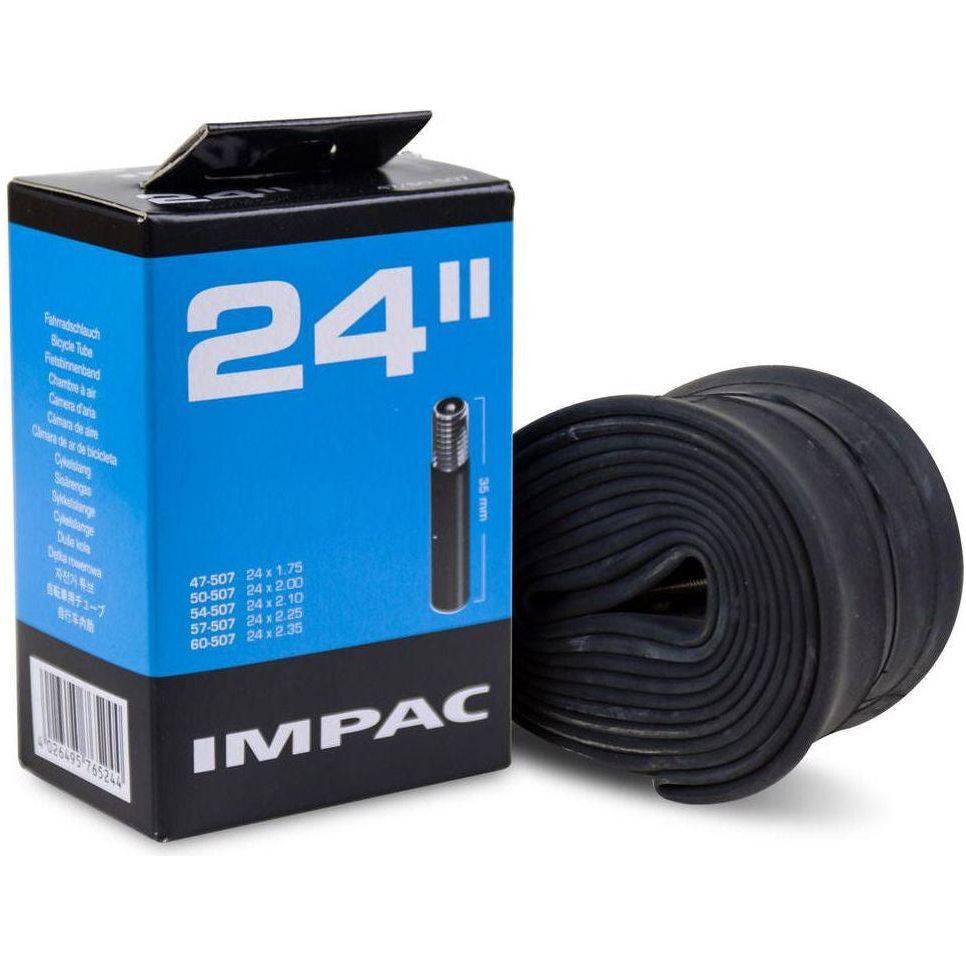 Impac 24 inch binnenband, 40/60-507, 35 mm ventiel, geschikt voor fietsbanden, zichtbaar in de afbeelding
