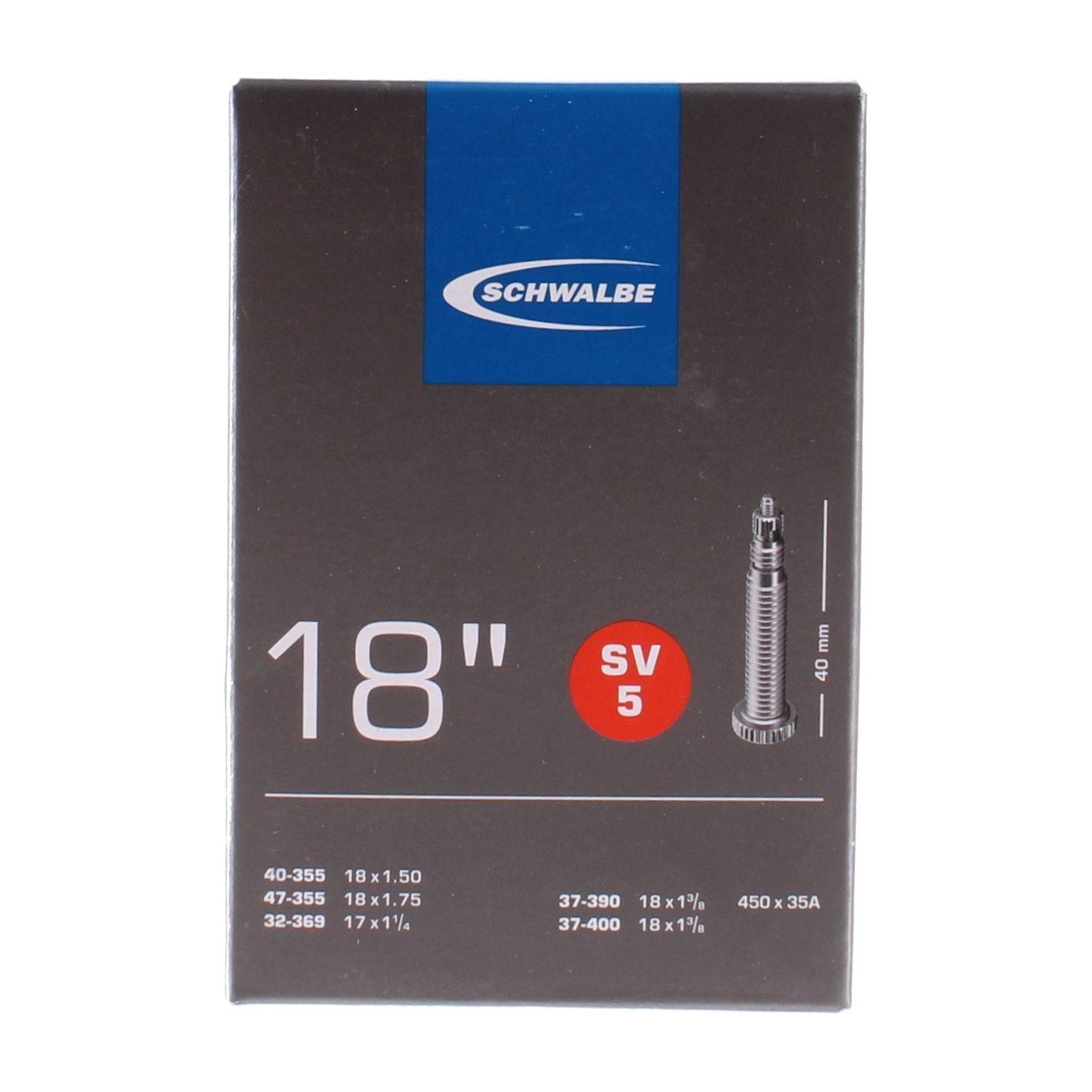 Schwalbe Binnenband Sv5 18" / 32/47-355/400 - 40Mm Ventiel - Le Coq Wielerartikelen