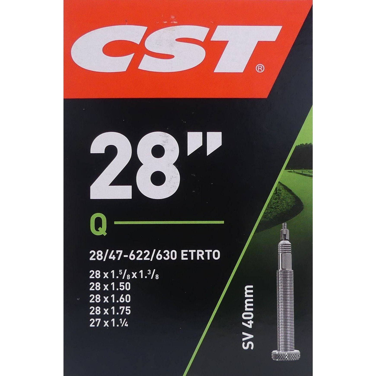 CST binnenband 28 inch, Sv40 28x1.10-1.75 inch / 28/47-622, voor fietsbanden, zichtbaar in de afbeelding