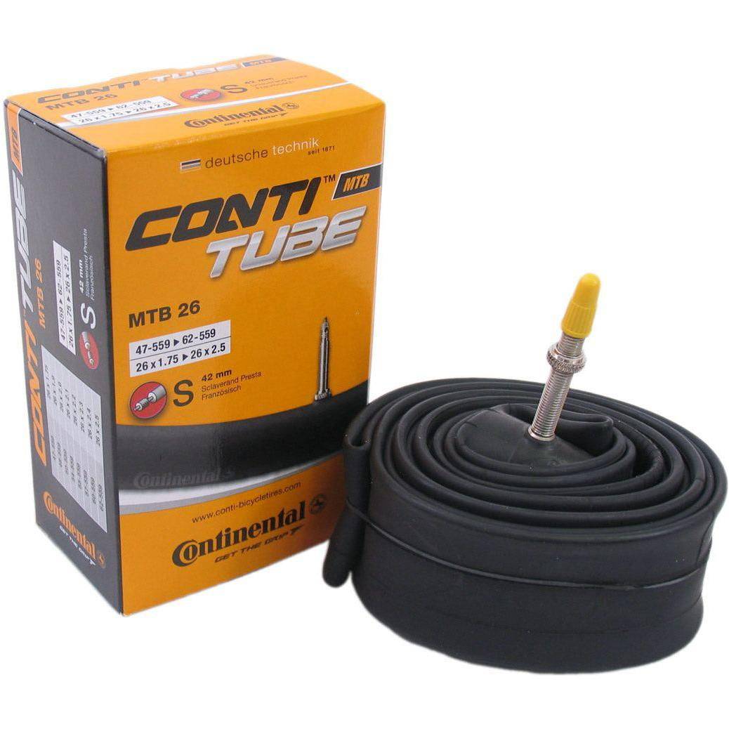 Binnenband voor fiets, 26 inch, Continental, afmetingen 47/62-559, geschikt voor binnenbanden met 42 mm ventiel